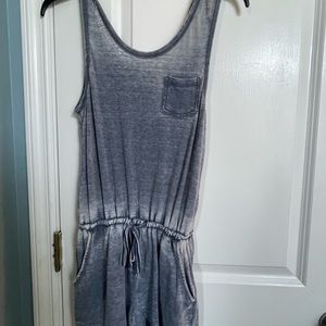 Faded Blue-Gray Romper
